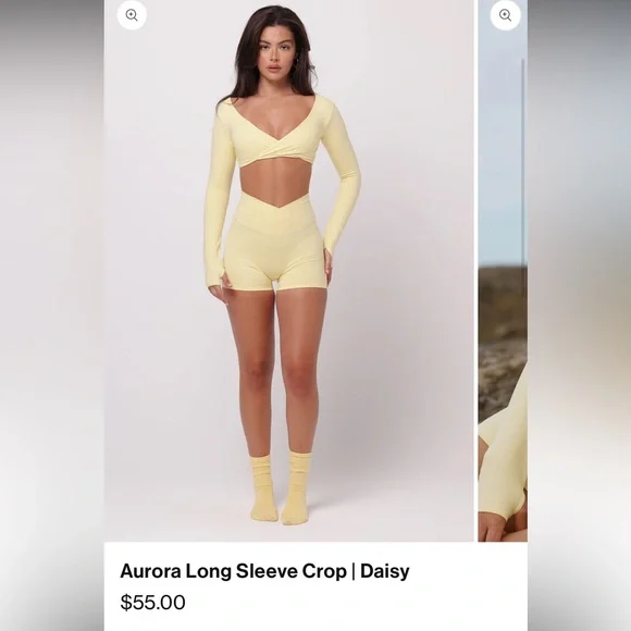 V waist leggings and long sleeve crop SMALL - Picture 2 of 6